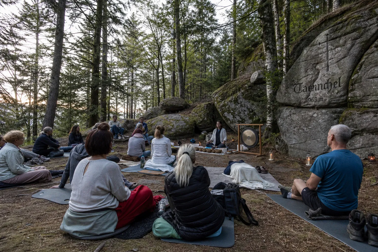 Méditation et bain sonore au cœur de la forêt du Taennchel : une soirée de ressourcement