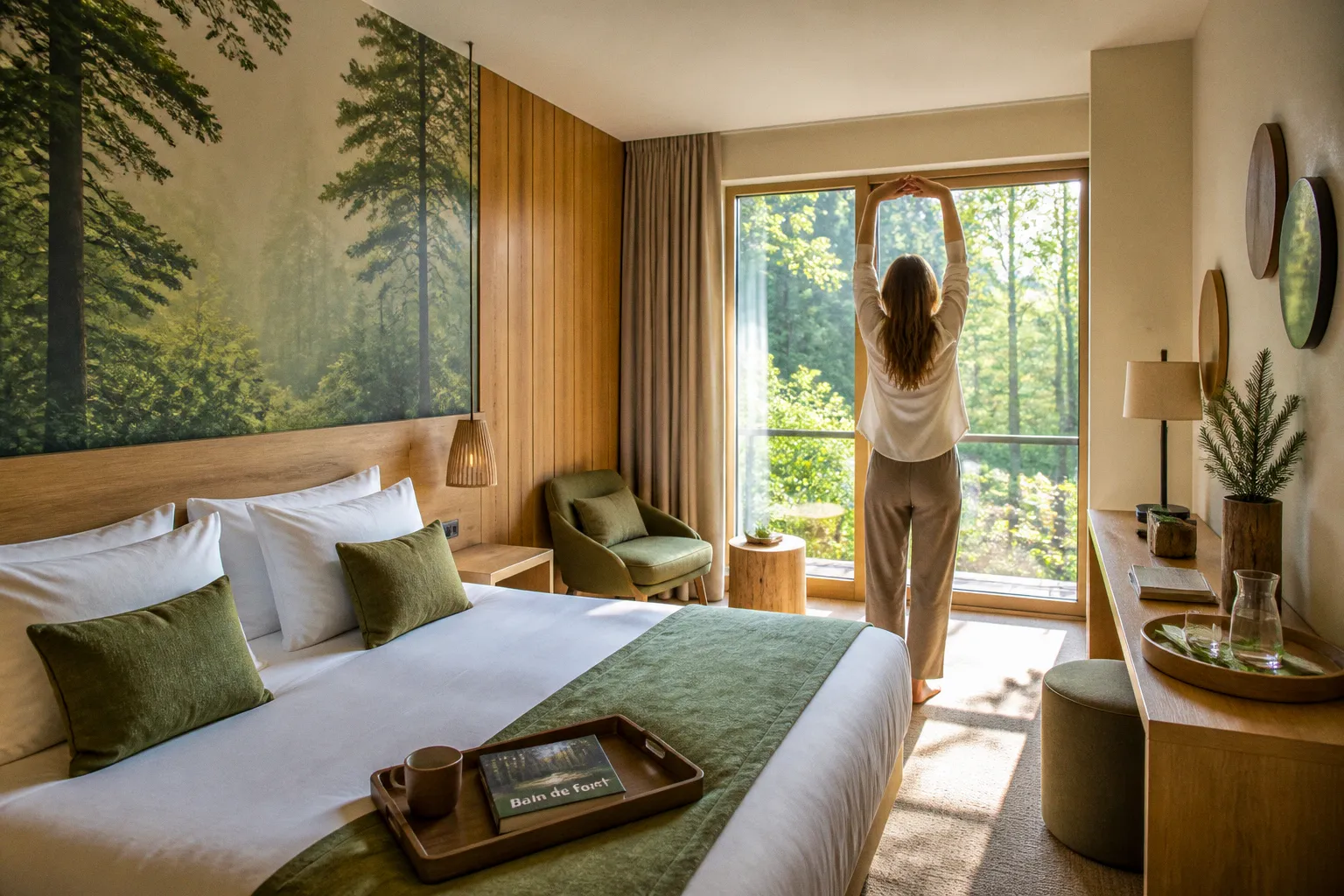 Quand l'hôtellerie invite la forêt dans votre chambre pour prolonger la relaxation